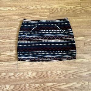 Multicolored Tribal Style Miniskirt